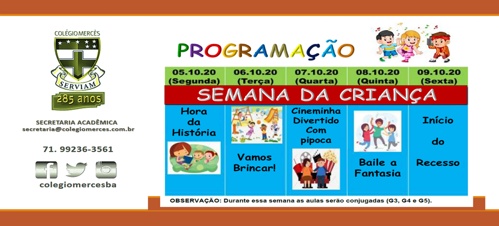 PROGRAMAÇÃO EDUC. INFANTIL: G3, G4 E G5 PROGRAMAÇÃO EDUC. INFANTIL: G3, G4 E G5